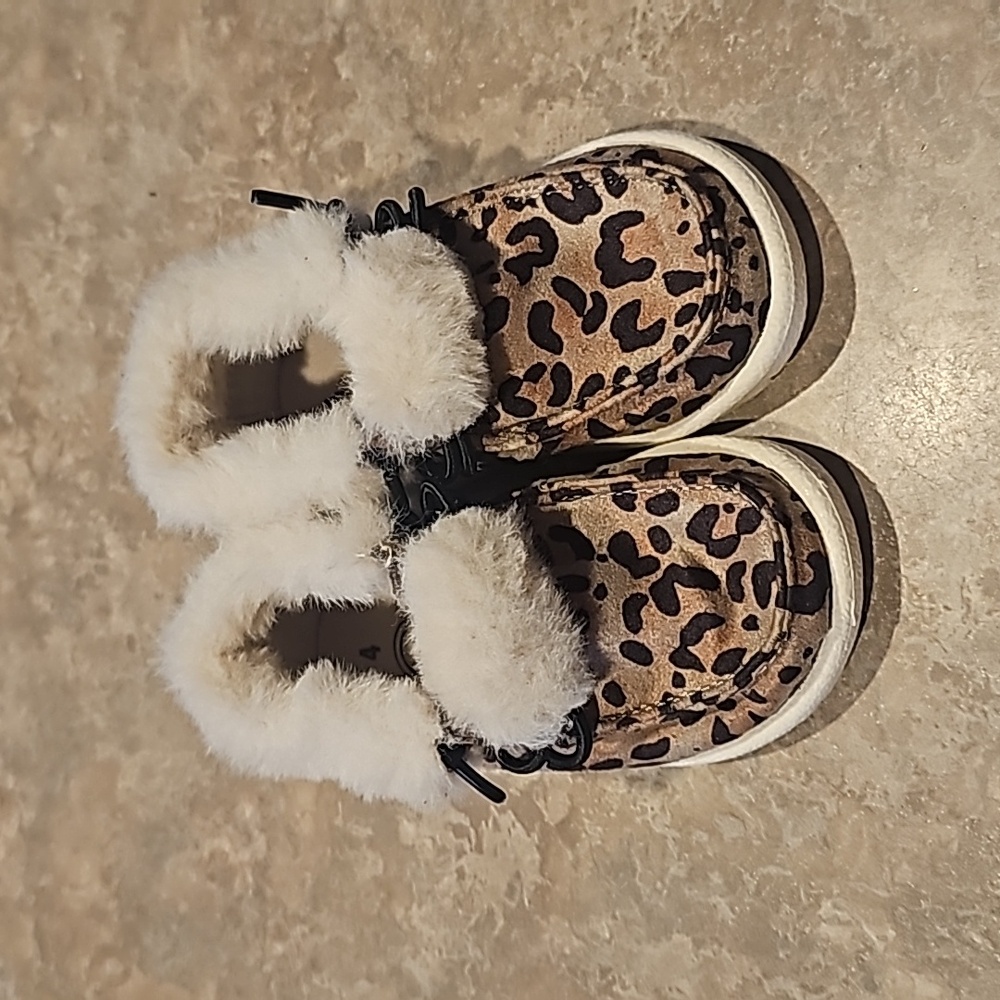 Cheetah print high top shoes